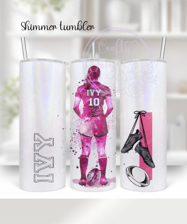 3451 personalised rugby woman tumbler 2