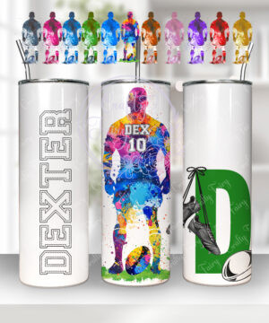 3453 personalised rugby man tumbler 2