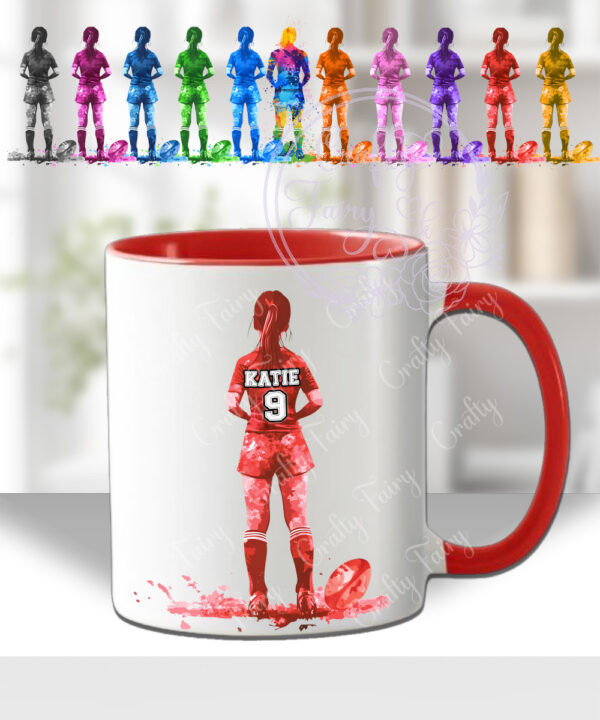 3454 personalised rugby girl mug 1