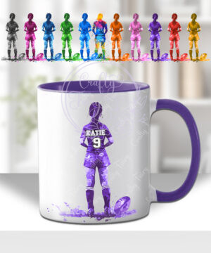 3454 personalised rugby girl mug 3
