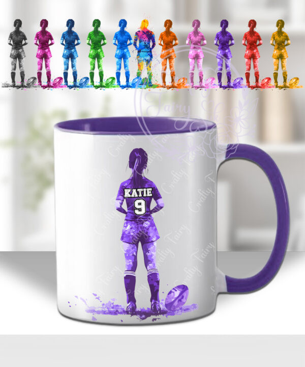 3454 personalised rugby girl mug 3