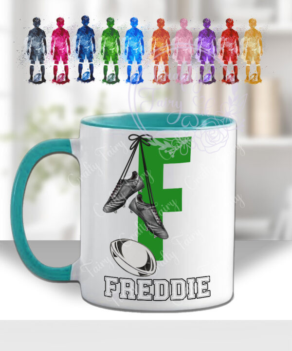 3456 personalised rugby boy mug 2