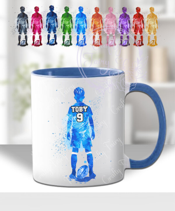3456 personalised rugby boy mug 3