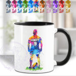 3457 personalised rugby player man mug 1