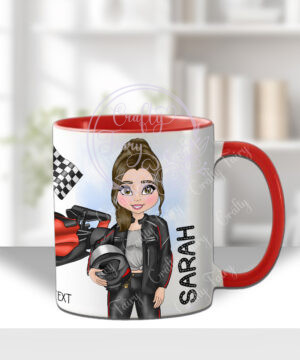 3525 personalised racing car driver lady mug 1