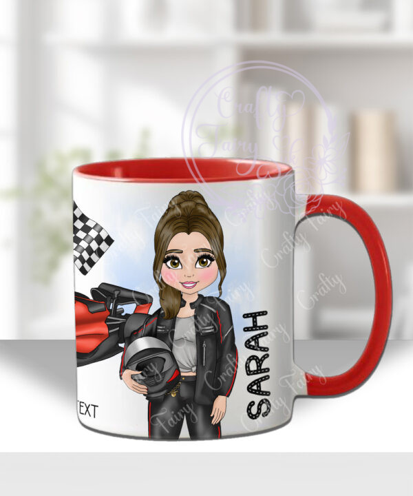 3525 personalised racing car driver lady mug 1
