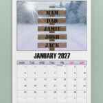 personalised family fun days 2026 calendar