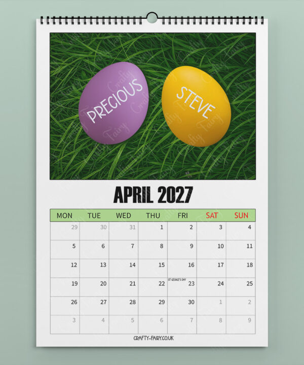 personalised family fun days 2026 calendar