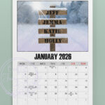 personalised family fun days 2026 calendar