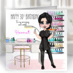 601 personalised nail artist birthday card 2