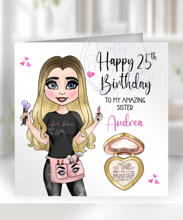 654 personalised makeup artist congrats card 2