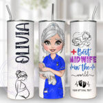 719 personalised midwife tumbler a