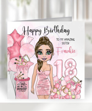 915 personalised teen girl who loves makeup card 2
