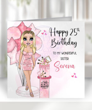 916 personalised teen girl who loves makeup card 1