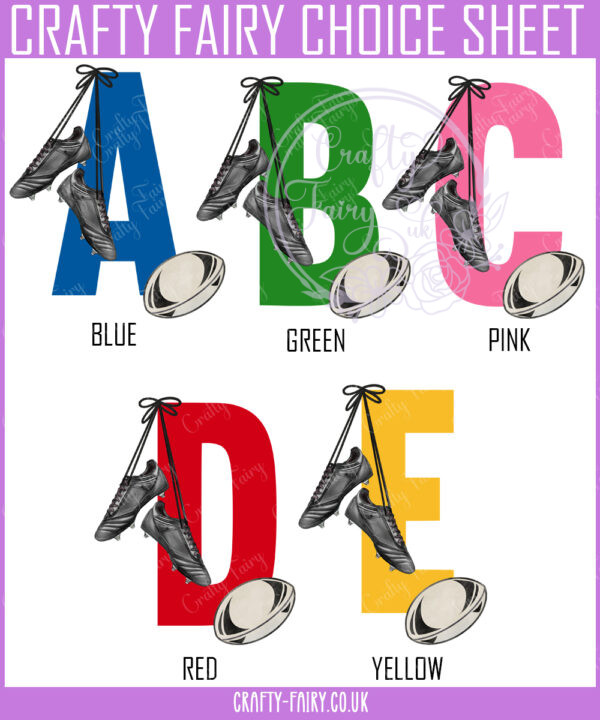 rugby letters options