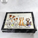 personalised doodle dogs & cats lap tray gift lots of breeds