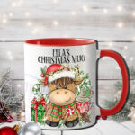 3538 personalised highland cow christmas mug 1