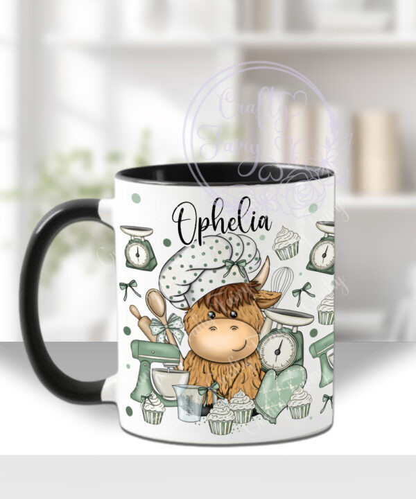 3540 personalised highland cow baker mug 3