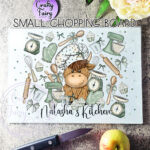3544 personalised highland cow baker chopping board 1