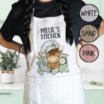3547 personalised highland cow baker apron 1