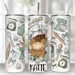3548 personalised highland cow baker tumbler 1
