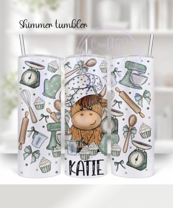 3548 personalised highland cow baker tumbler 2