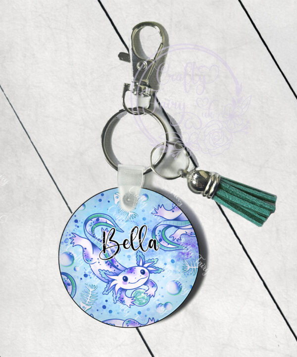 3564 personalised axolotl keyring gift 1