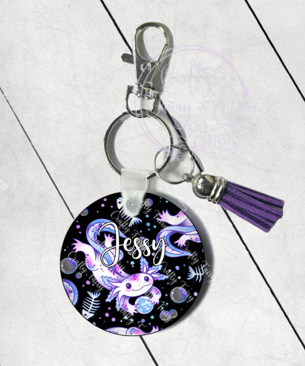 3564 personalised axolotl keyring gift 2