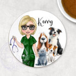 3568 personalised veterinary nurse coaster 1
