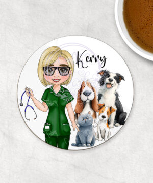 3568 personalised veterinary nurse coaster 1