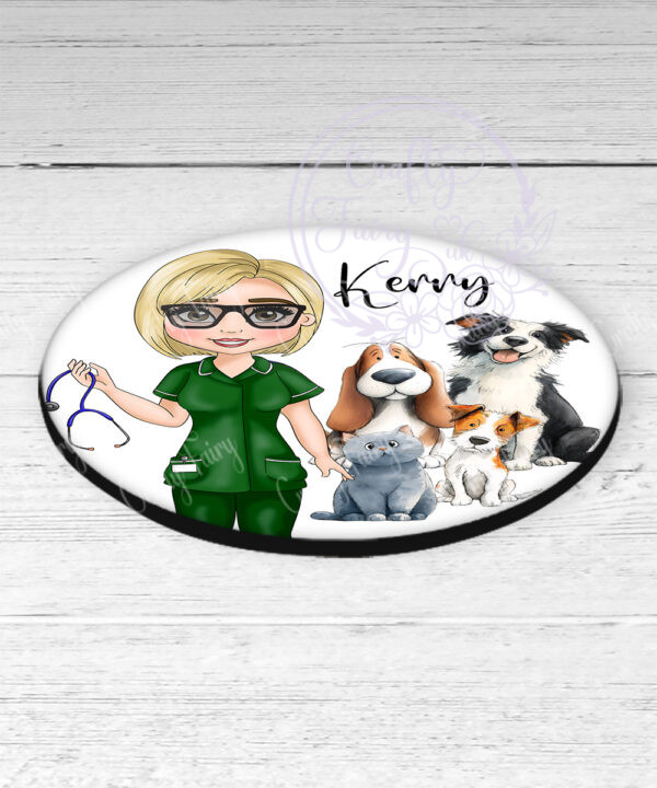 3568 personalised veterinary nurse coaster 2