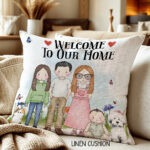 3585 personalised doodle family pets cushion gift 1