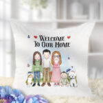 3585 personalised doodle family pets cushion gift 2