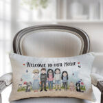 3586 personalised doodle family pets cushion gift 1
