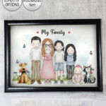 3587 personalised family cat dog lap tray 1