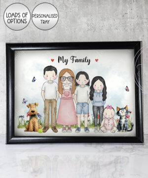 3587 personalised family cat dog lap tray 1