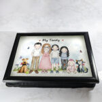 3587 personalised family cat dog lap tray 2