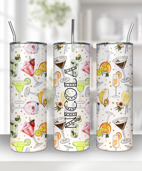 personalised cocktails 600ml 20oz straight tumbler