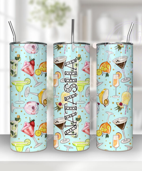 personalised cocktails 600ml 20oz straight tumbler