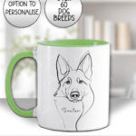 3616 personalised line art dog personalised mug 2