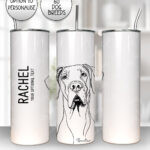 3618 personalised line art dog personalised tumbler 1