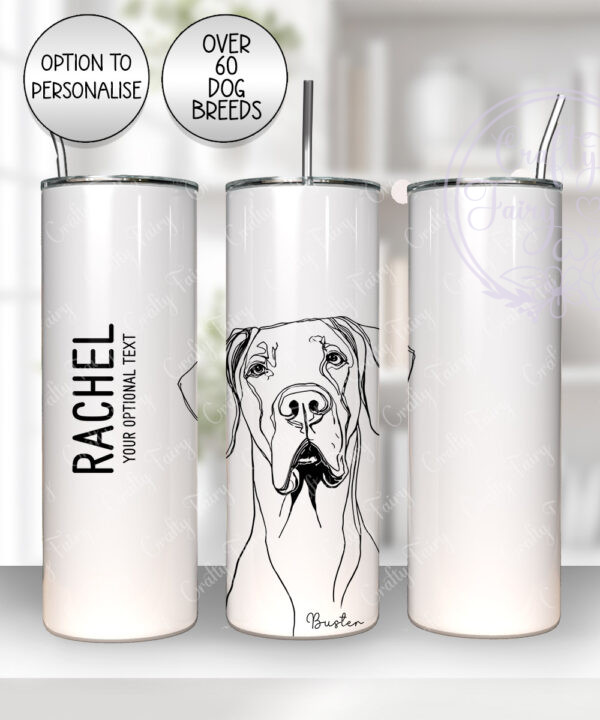3618 personalised line art dog personalised tumbler 1