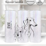 3618 personalised line art dog personalised tumbler 2