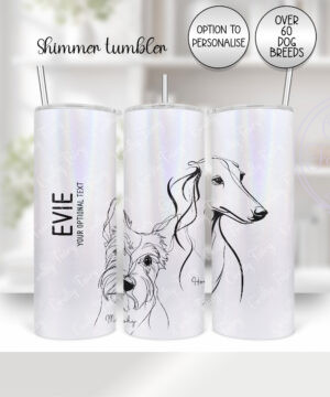 3618 personalised line art dog personalised tumbler 2