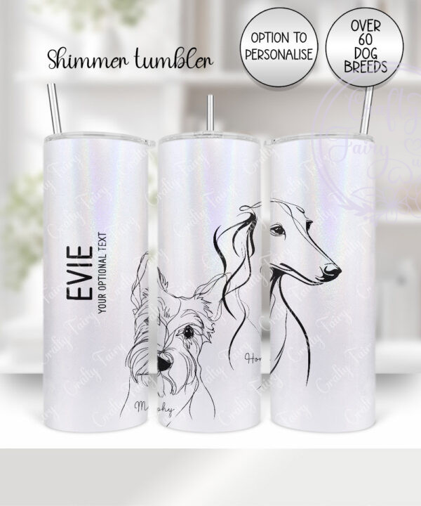 3618 personalised line art dog personalised tumbler 2