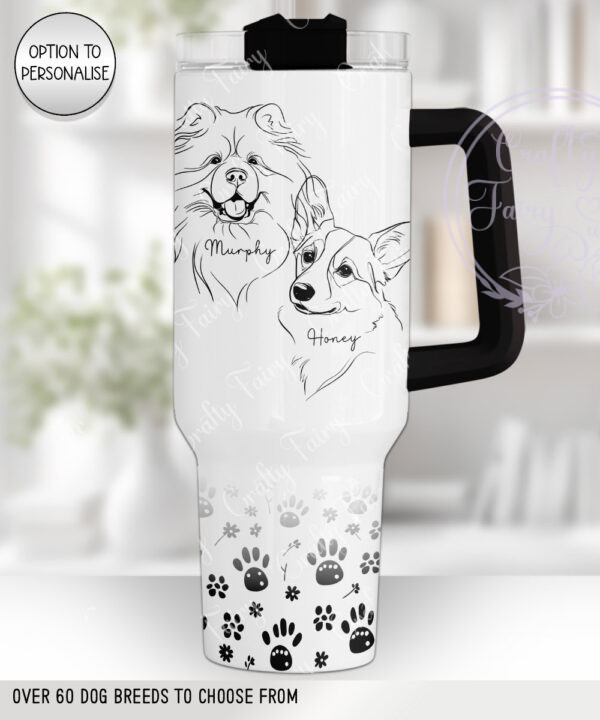 3620 personalised line art dog personalised stanley cup 3