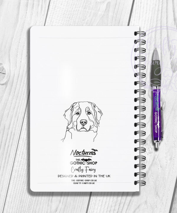 3621 personalised line art dog personalised notebook 3