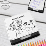 3622 personalised line art dog personalised memo notes 1