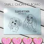 3624 personalised line art dog personalised chopping board 1