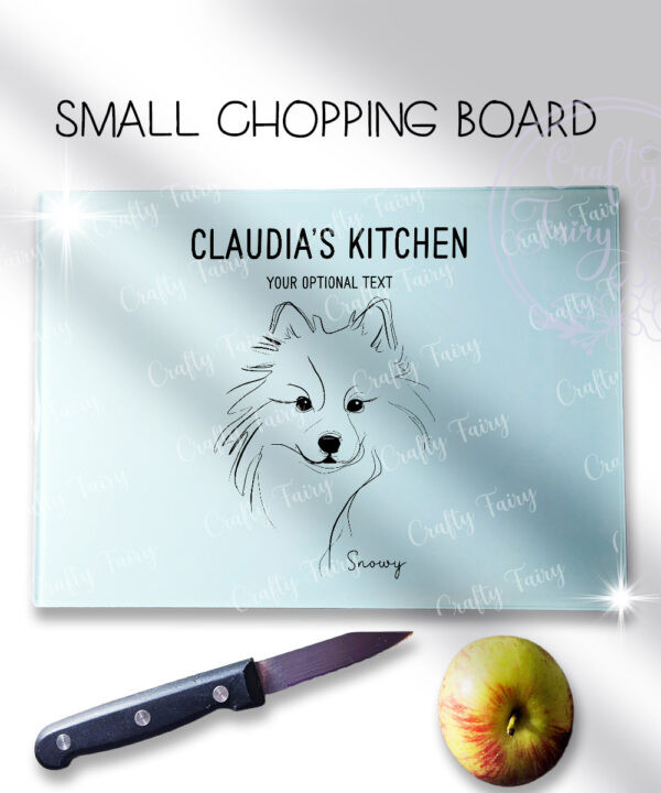3624 personalised line art dog personalised chopping board 2